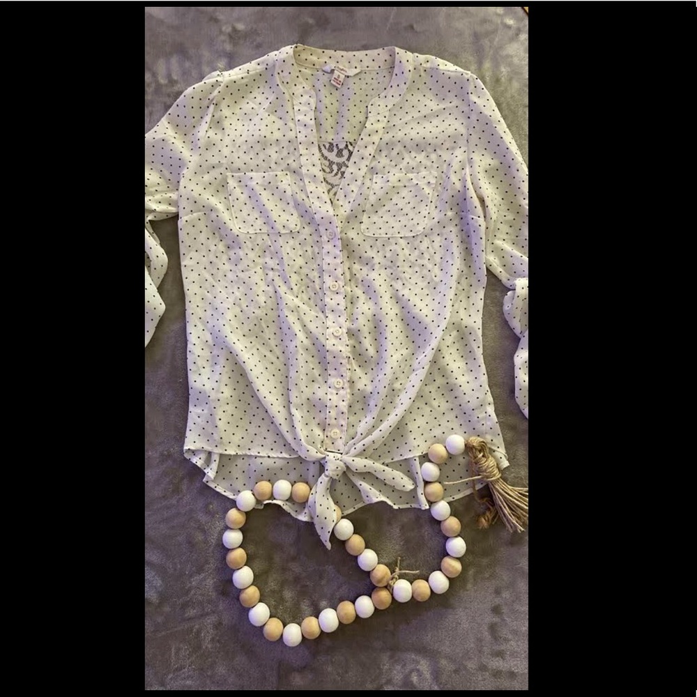 Candies Polka-Dotted Blouse